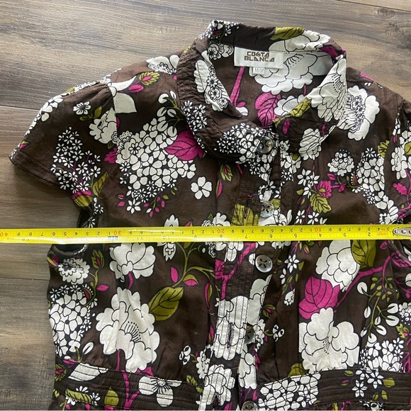 💗Costa Blanca Brown Floral Top - Picture 3 of 3